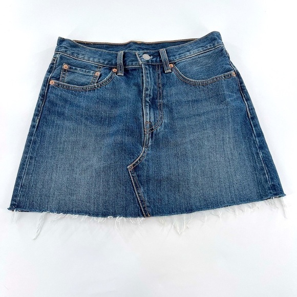 Levi’s DECONSTRUCTED MINI SKIRT size 27 cotton 100% - Picture 5 of 13